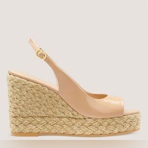 Stuart Weitzman Island Peep Toe Espadrille Wedge Platform Sandals - NWT